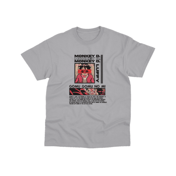 Luffy Red - Playera - Gris